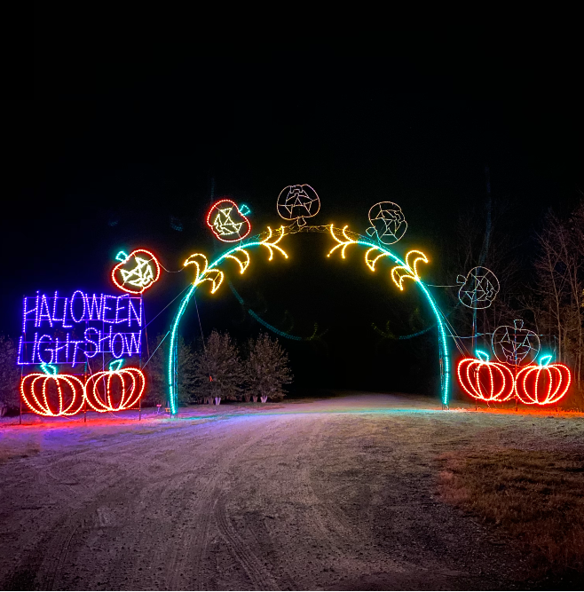 Halloween Light Show Lakeland Orchard Cidery